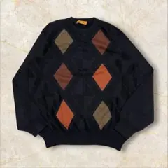 90s 00s CAP10TEN ニット アーガイル US古着 肉厚プルオーバー