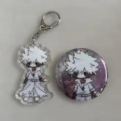 僕のヒーローアカデミア 荼毘 レトロちっくアクリルキーホルダー と缶バッジ