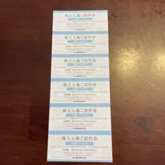 株主入場ご招待券 6枚セット
