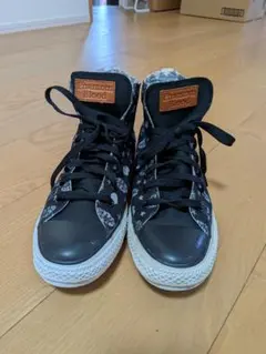 美品24㎝△Converse コンバース ウェポン スニーカー 黒 金 08年製 