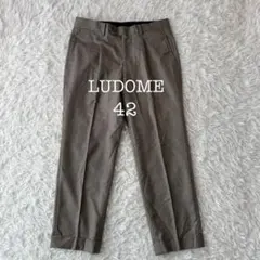 ルドーム スラックスパンツ ベージュ 42 毛100％ 日本製 テーパード