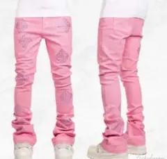 GUAPI ピンク フレアパンツ 32