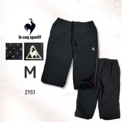 le coq sportif ルコック クロップドパンツ M 黒 ドット 洗えるのサムネイル