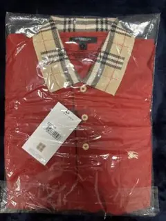BURBERRY チェリーレッド ポロシャツ L
