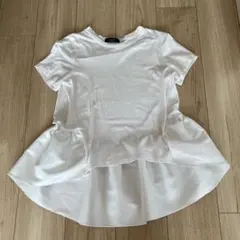 YOKO CHAN ヨーコチャン ペプラム Tシャツ ホワイト