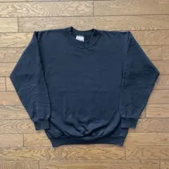 90s 00s Hanes スウェット ブラック 無地 S