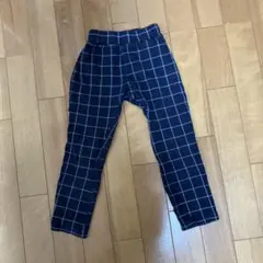 ネイビー チェック柄 パンツ 110サイズ
