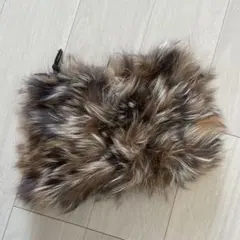 ファー素材 クラッチバッグ ブラウン系