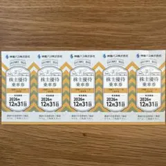 神姫バス 株主優待乗車券 5枚 有効期限2026年12月31日のサムネイル