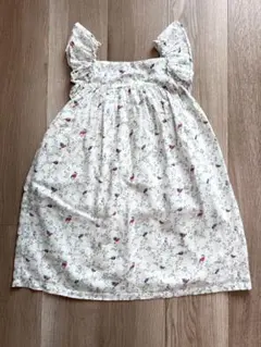 BONTON 小鳥柄 ノースリーブ ワンピース 6ansのサムネイル