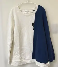 にゃー Ne-net バイカラー スウェット トレーナー L サイズ　ネネット