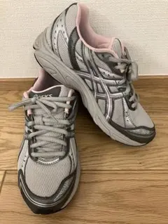 asics スニーカー ランニングシューズ 22.5cm グレー &ピンクのサムネイル