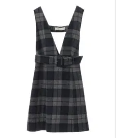 31 Sons de mode シャギーチェックジャンパースカート