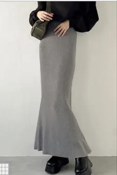 ニットロングスカートl