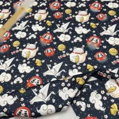 ポリエステル裏毛ニット生地　ネイビー