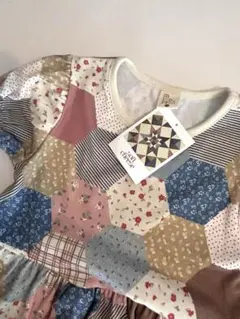 a*i様 新品未使用♪ しまむらsoftcheese nicoパッチワークOP