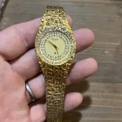 ルシマクォーツ 腕時計 ゴールドカラー ラインストーンのサムネイル