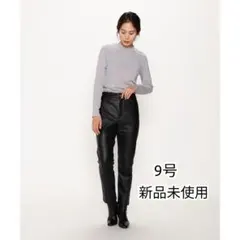 【新品未使用】コムサイズム フェイクレザー スリムパンツ Мサイズ