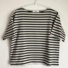 サマンサモスモス SM2 blue カットソー 黒　ボーダー