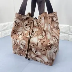 エコバッグ　トートバッグ(柴犬　赤茶)