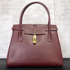 美品】HAMANO 濱野 ルビーレッド カーフレザー ゴールド金具 