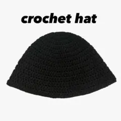 【再販】クラッシャーハット 定番人気 オールブラック 深め 男女兼用 オーダー⭕️