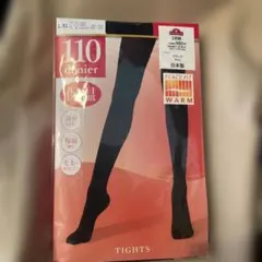 TOPVALU 110デニール タイツ 2足組 L-XL ブラック　2足組のサムネイル