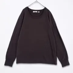 ニコアンド niko and 長袖カットソー 茶 綿 コットン シンプル 無地のサムネイル