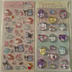 サンリオキャラクター ストーンシール樹脂もりシールセット