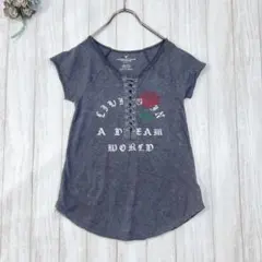 ☆アメリカンイーグル アウトフィッターズ (XXS) 半袖 Tシャツ プリント