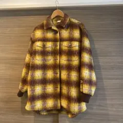 Champion チェック柄 フリースジャケット L