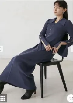 LAGUNAMOON ビックカラーメタルボタンワンピース