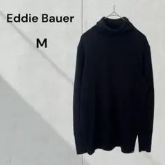 エディーバウアー タートルネックニット ウール混　黒
