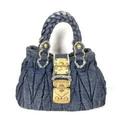 MIU MIU マテラッセ デニム ハンドバッグ ミュウミュウのサムネイル