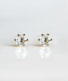cui-cui K18誕生石ピアス アクアマリンのサムネイル