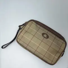 ⭐️オールドバーバリー　クラッチバッグ　ノバチェック　玉虫色　ヴィンテージ