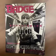 BADGE 2001年2月号 hide 表紙 バンドスコア