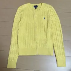 未使用品♡ポロラルフローレン　ケーブルニットカーディガン　レモンイエロー　ポニー