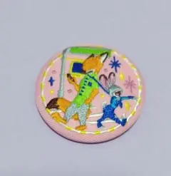 ディズニー 刺繍 缶バッジ 2 ズートピア