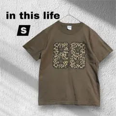 【in this life】Tシャツ /半袖/アニマル柄ロゴ/カーキ/Ｓのサムネイル