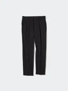 ユニクロ タックテーパードパンツ ブラック 黒 M