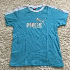 匿名配送　送料込　PUMA Tシャツ 150cm ブルー系 ロゴプリントのサムネイル