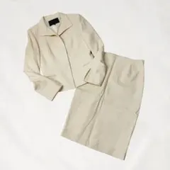 UNTITLED アンタイトル シルク ミックス セットアップ スカート 通勤