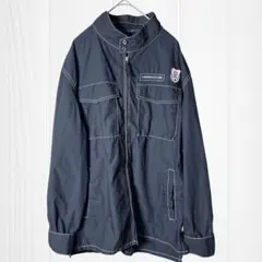 【美品】ブラック ジャケット 胸ポケット ボタン刻印ワッペン グリーンクラブのサムネイル