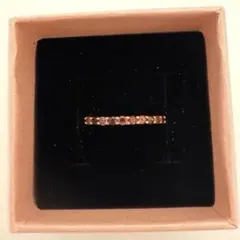 天然石リング　ガーネット　ハーフエタニティのサムネイル
