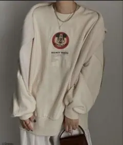 ameri Disney MICKEY TAG SWEAT TOP アイボリーのサムネイル