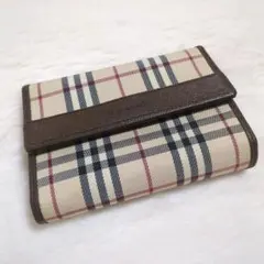 美品✨BURBERRY♡バーバリー♡三つ折り財布♡ノバチェック♡ミニ財布