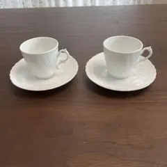 リチャードジノリ ベッキオホワイト スープカップ×ソーサー 2セット