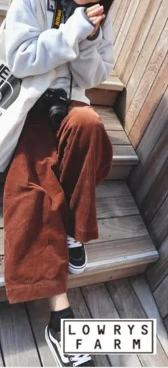 LOWRYSFARM 太畝 コーデュロイワイドパンツ