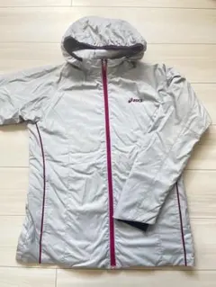 中古　 asics ウインドブレーカー　上下セット　裏起毛